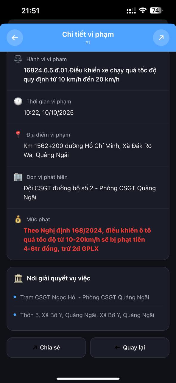 chi tiết lỗi vi phạm